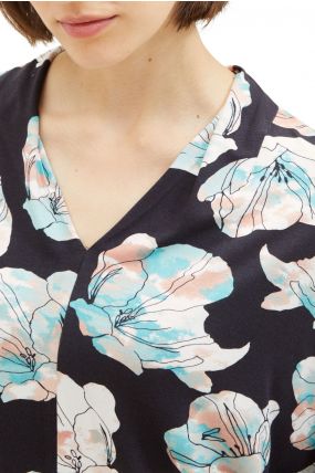 Blouse TOM TAILOR Black Flower