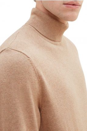 Pull col roulé TOM TAILOR Brown