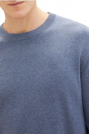 Pull TOM TAILOR CREW NECK BASIC Vintage Indigo