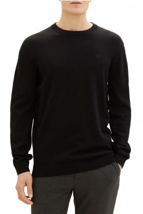 Pull TOM TAILOR CREW NECK BASIC Black