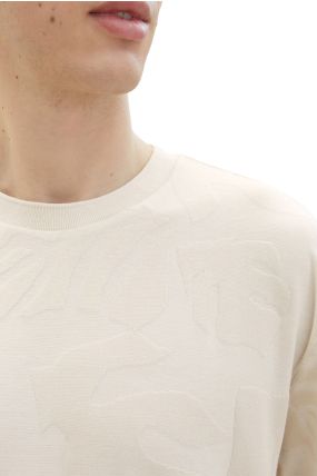 Tee Shirt TOM TAILOR BEIGE LEAVES 