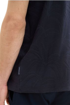 Tee Shirt TOM TAILOR JACQUARD Navy Palm 