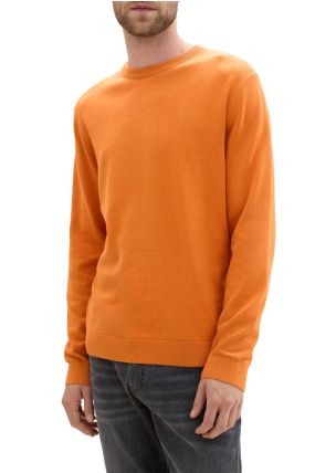 Pull basique col rond TOM TAILOR Pumpkin