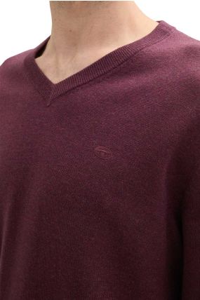 Pull TOM TAILOR V-NECK Red