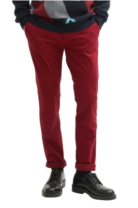 Pantalon TOM TAILOR CHINO Burgundy