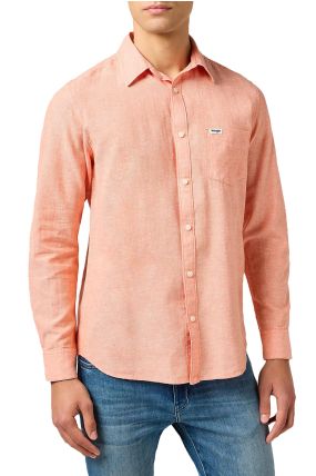Chemise WRANGLER POCKET LINEN Flamingo