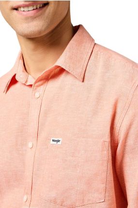 Chemise WRANGLER POCKET LINEN Flamingo