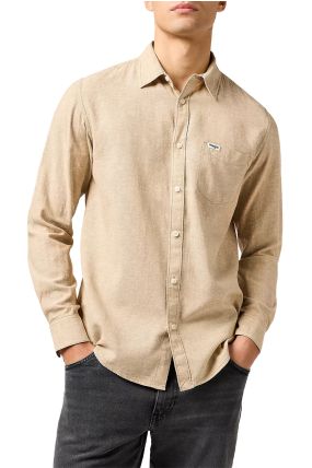Chemise WRANGLER POCKET LINEN Timberwolf