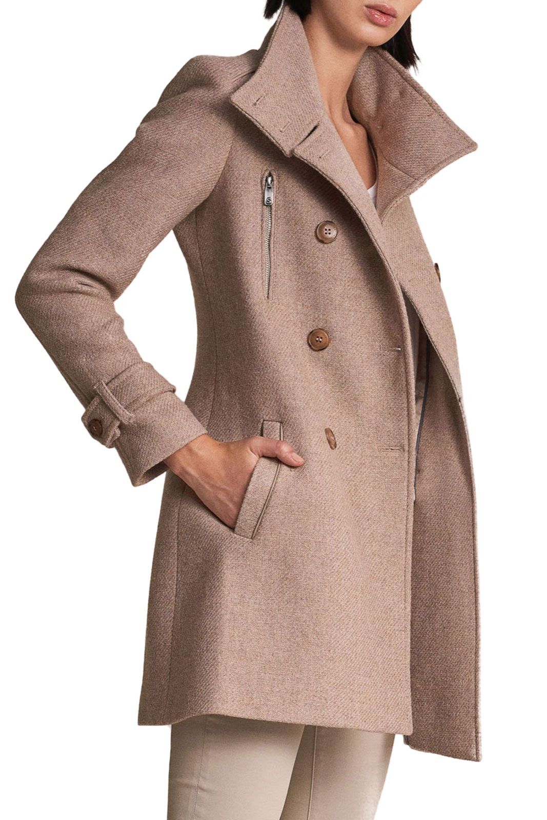 manteau salsa femme beige